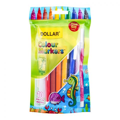 Dollar Color Markers 10-Pack, Assorted Pouch CP1
