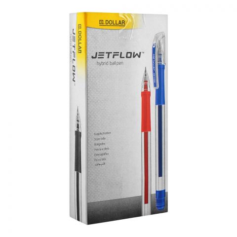 Dollar Jet Flow Hybrid Ball Pen F 0.7, Blue, 12-Pack, BP2F