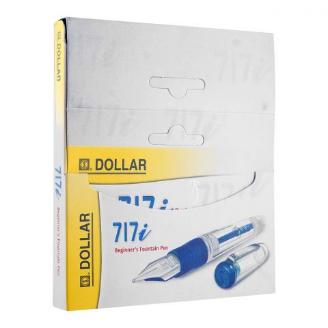 Dollar 717I Beginner-Pack Transparent Fountain Pen, 10-Pack, FP717ITP