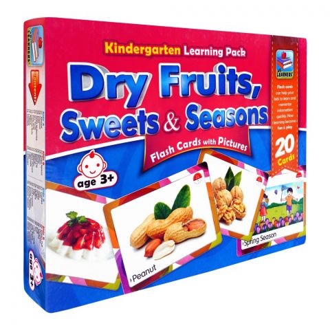 Jr. Learners Flash Card With Pictures Large Dry Fruits, Sweets & Seasons, For 3+ Years 228-2415