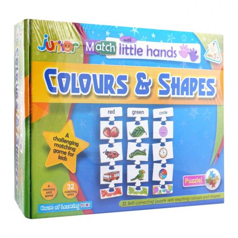 Junior Match With Little Hands, For 3+ Years, Colours & Shapes, 230-2431