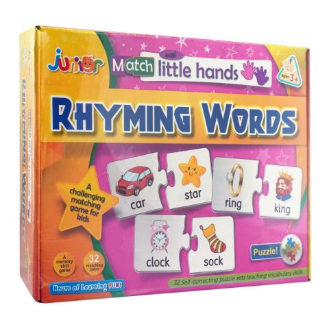 Junior Match With Little Hands, For 3+ Years, Rhyming Words, 230-2438
