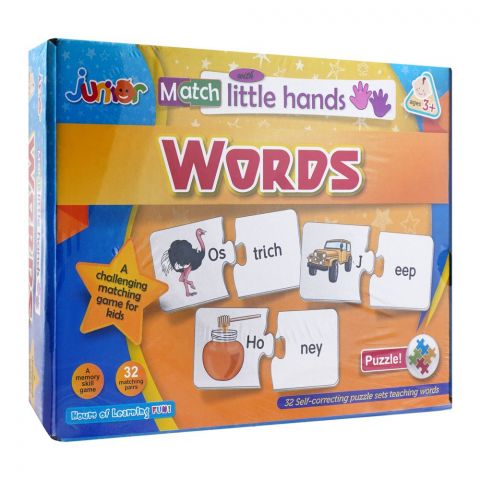 Junior Match With Little Hands, For 3+ Years, Words, 230-2444