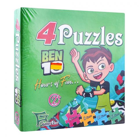 Gamex Cart 4 Puzzles Ben 10, For 2+ Years, 414-8502