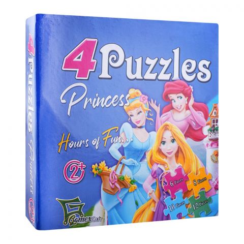 Gamex Cart 4 Puzzles Princess, For 2+ Years, 414-8504