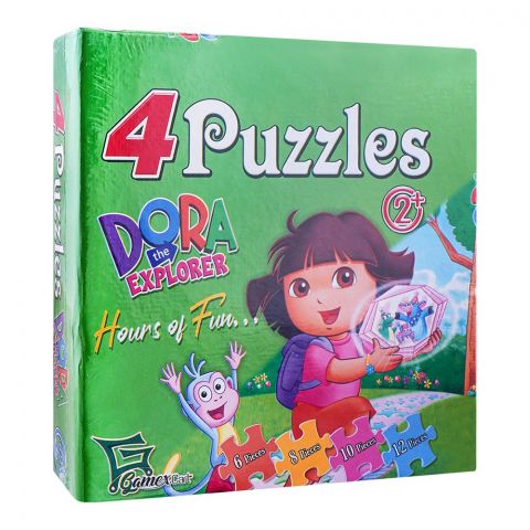 Gamex Cart 4 Puzzles Dora The Explorer, For 2+ Years, 414-8505