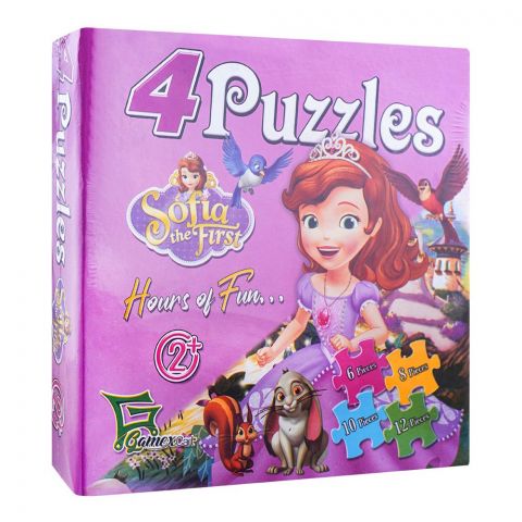 Gamex Cart 4 Puzzles Sofia The First, For 2+ Years, 414-8518