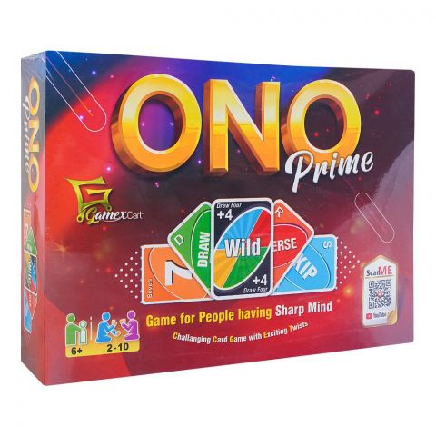 Gamex Cart Ono Prime Card Game, For 6+ Years, 423-9709