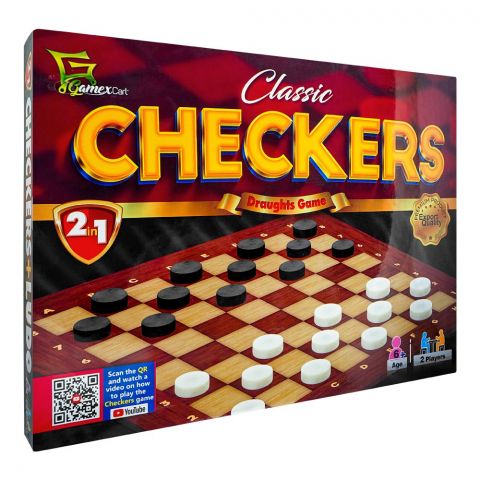 Gamex Cart 2-In-1 Classic Checker & Ludo Game, For 6+ Years, 430-7301