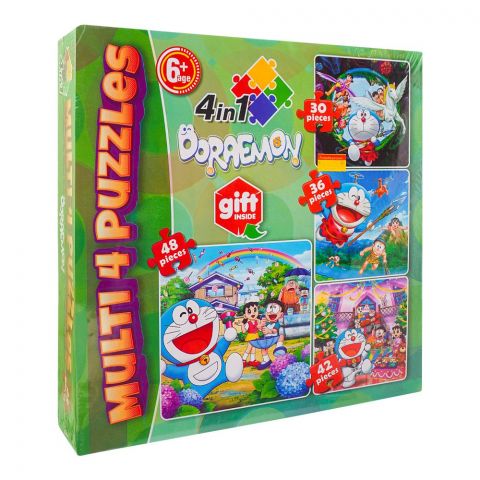 Gamex Cart Multi 4 Puzzles 4-In-1 Doraemon, For 6+ Years, 437-8401-2331