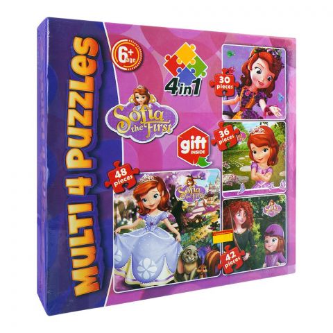 Gamex Cart Multi 4 Puzzles 4-In-1 Sofia The First, For 6+ Years, 437-8405-2331