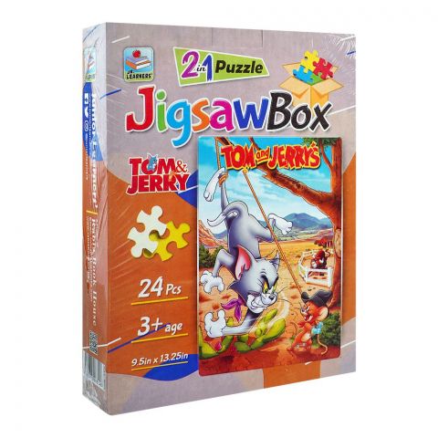 Jr. Learners Jigsaw Puzzle Box 2-In-1 Tom & Jerry, For 3+ Years, 444-8304
