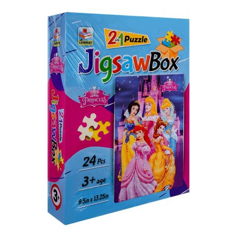 Jr. Learners Jigsaw Puzzle Box 2-In-1 Princess, For 3+ Years, 444-8308