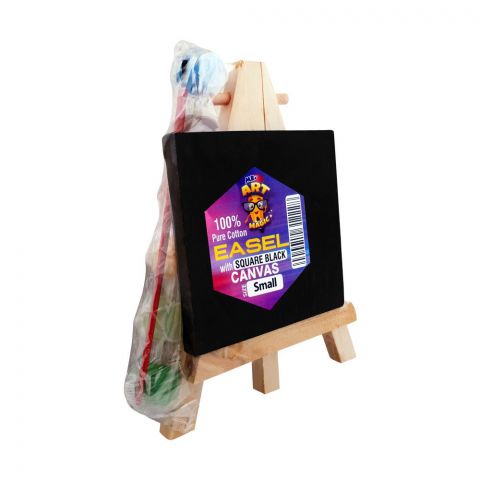 Mr. Art Magic 100% Pure Cotton Easel With Canvas, Small, Black, 552-3922