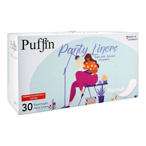 Puffin Normal Panty Liners, Normal, 30-Pack