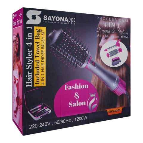 Sayona Professional 4-In-1 Hair Styler, 1200W, SHS-9301