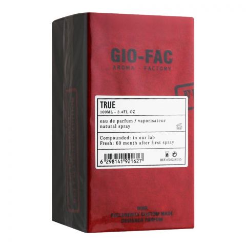 Giorgio Gio-Fac True Eau De Parfum, For Women, 100ml
