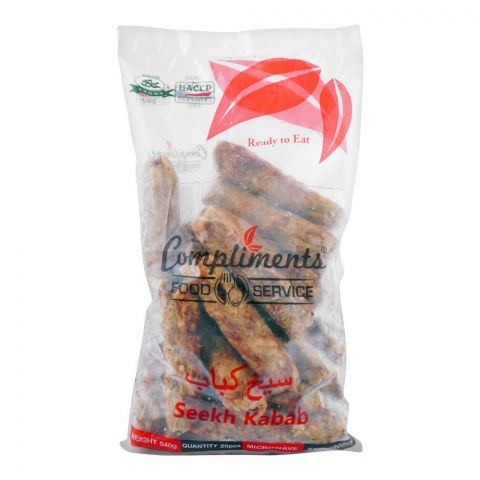Compliments Chicken Seekh Kabab, Poly Bag, 540g