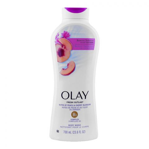 Olay Fresh Outlast Notes Of Peach & Cherry Blossom B3 Complex Body Wash, 700ml