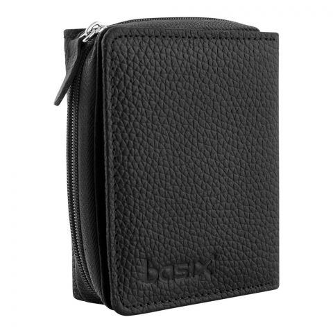 Basix Gent's Wallet, D-Zip Black