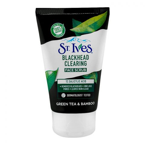 St. Ives Blackhead Clearing Green Tea & Bamboo Face Scrub, 100g