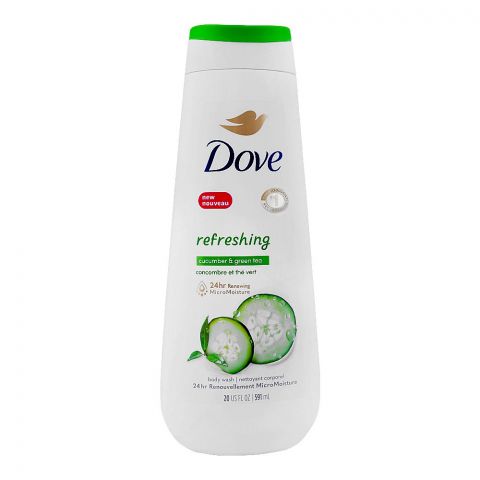 Dove Refreshing Cucumber & Green Tea 24 Hours Renewing Micro Moisture Body Wash, 591ml