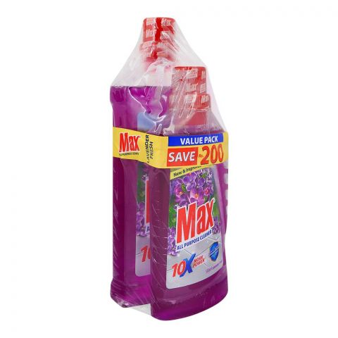 Max All Purpose Lavender Fresh Surface Cleaner, Value Pack Save Rs.200