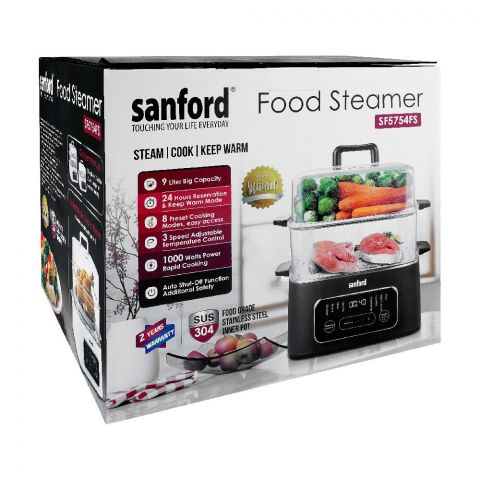 Sanford Food Steamer, 1000W, SF-5754FS