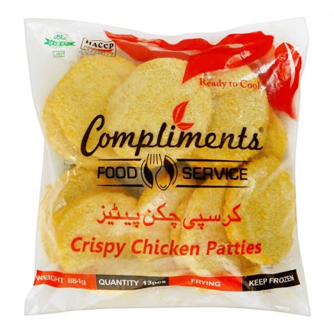 Compliments Crispy Chicken Patties Poly Bag, 884g