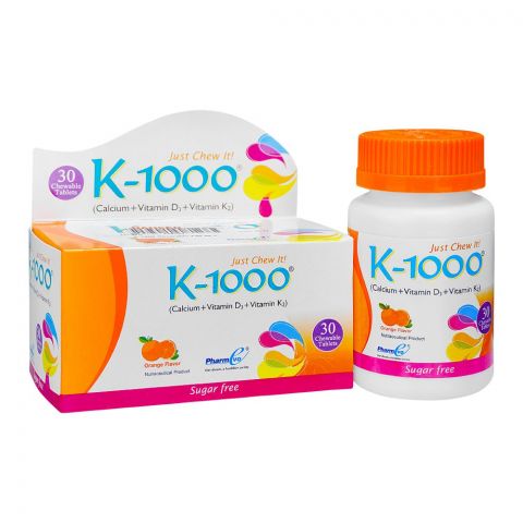 Pharmevo K-1000 Chewable Tablet, Sugar-Free, 30-Pack