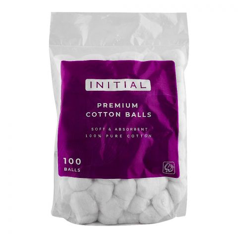 Initial Premium Cotton Balls, 100-Pack