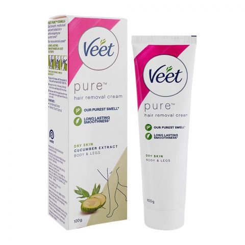 Veet Pure Cucumber Extract Dry Skin Hair Removal Cream, 100ml