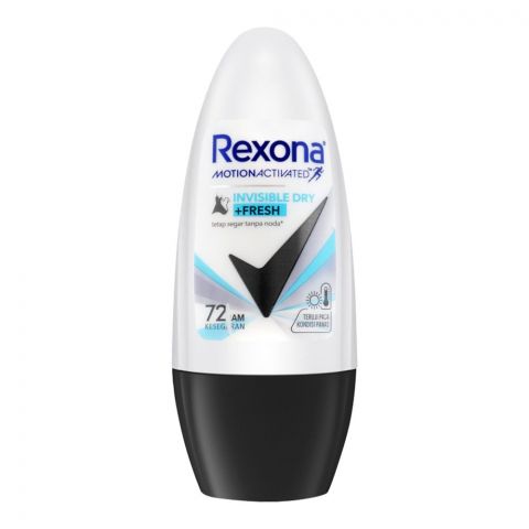 Rexona Motion Activated Invisible Dry + Fresh Anti-Perspirant Roll On, For Men & Women, 50ml