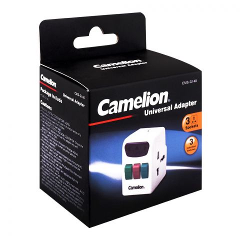 Camelion 3 Socket Universal Adapter, 240V, CMS-G140