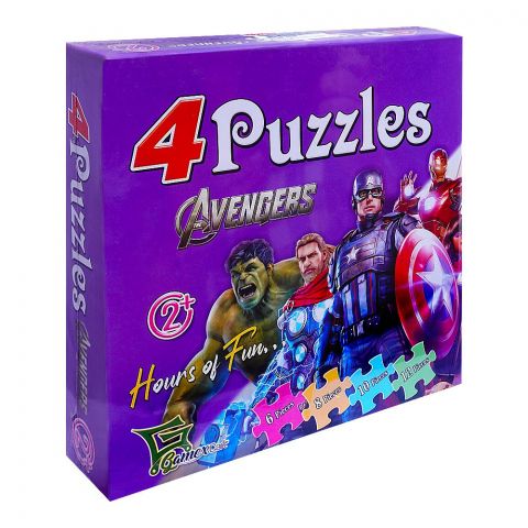Gamex Cart 4 Puzzle Avengers, For 2+ Years, 414-8532