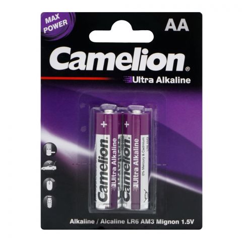 Camelion Ultra Alkaline AA-2 Batteries, LR6-BP2UT