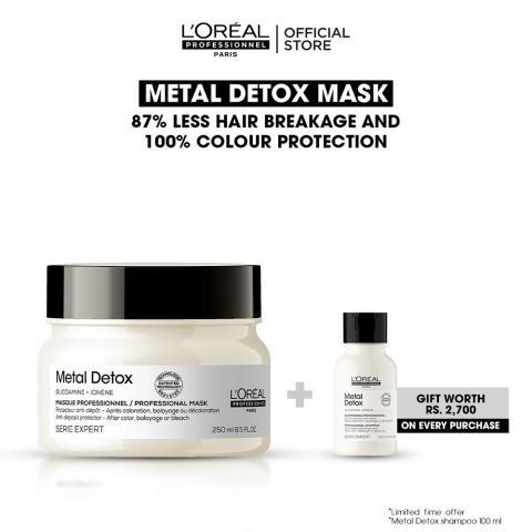 L'Oreal Professionnel Serie Expert Metal Detox Glicoamine + Ionene Professional Mask, 250ml