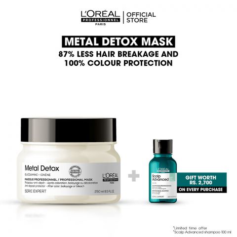 L'Oreal Professionnel Serie Expert Metal Detox Glicoamine + Ionene Professional Mask, 250ml