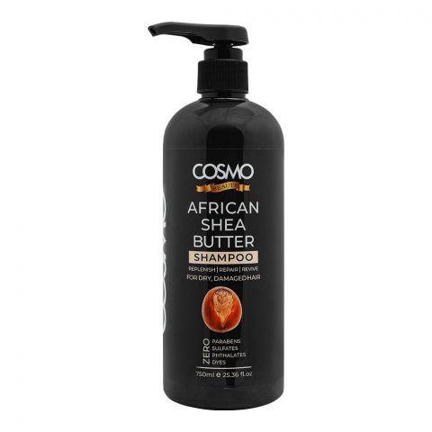 Cosmo Beaute African Shea Butter Shampoo, For Dry/Damaged Hair, 750ml
