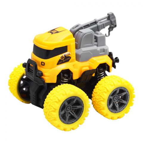 Rabia Toys Double Inertia 4WD Stunt Truck, Yellow, WZ-101