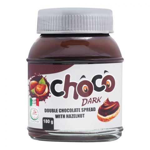 Milkyz Food Choco Dark Chocolate With Hazelnut Spread, 180g