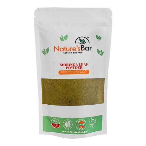 Nature's Bar Moringa Leaves Powder 100g, Nutrient-Rich Moringa Leaf Powder for Your Health Needs, Boost Energy, Immunity & Vitality with Nature's Best Superfood