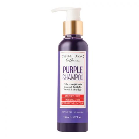CoNatural Brilliance Purple Shampoo, For Blonde & Silver Hair, 150ml