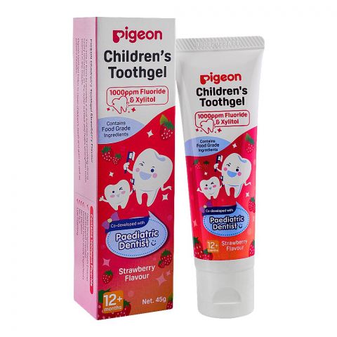 Pigeon Strawberry Flavor Children's Tooth Gel, H79565, 45g