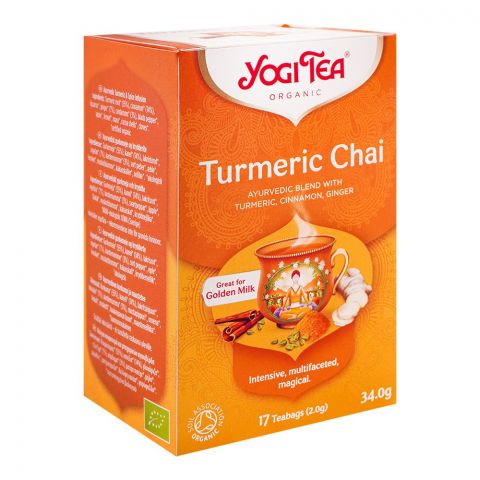 Yogi Tea Organic Turmeric Chai Tea Bags, 17-Pack, 34g