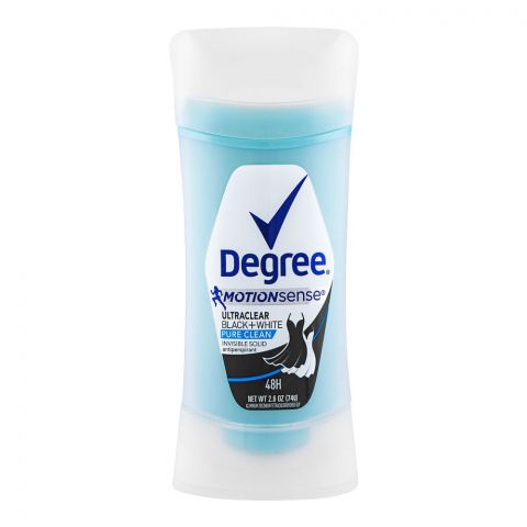 Degree Motion Sense Ultra Clear Black + White Pure Clean Deodorant Stick, For Women, 74g