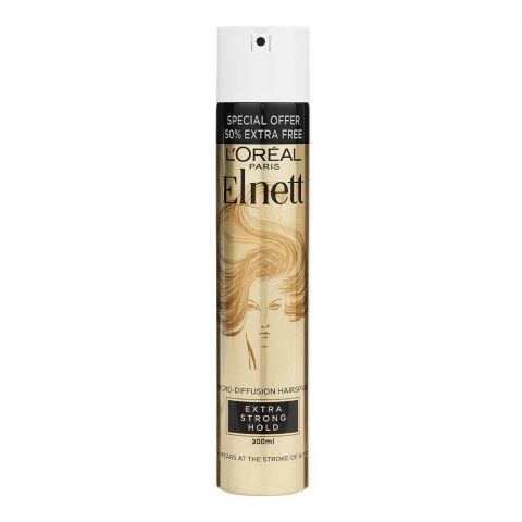 L'Oreal Paris Elnett Extra Strong Hold Hair Spray, 300ml