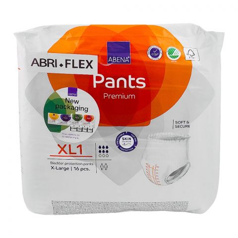 Abena Abri-Flex Premium Bladder Protection Pants, 130-170cm, X-Large, 16-Pack