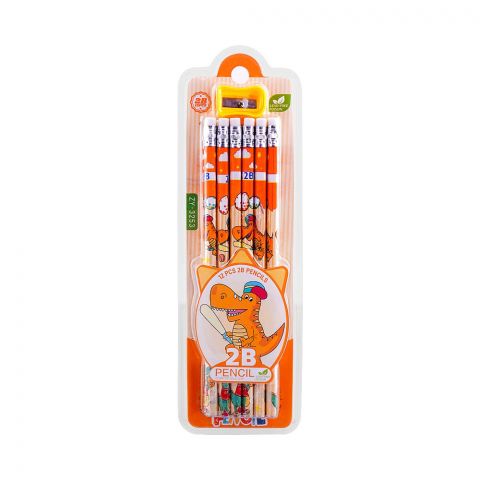 SJ Mermaid Pencil 2B, Orange, ZY-3253