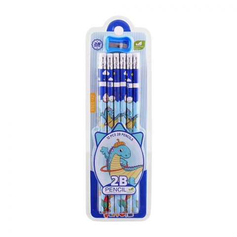 SJ 2B Pencil, Blue, 12-Pack, ZY-3253